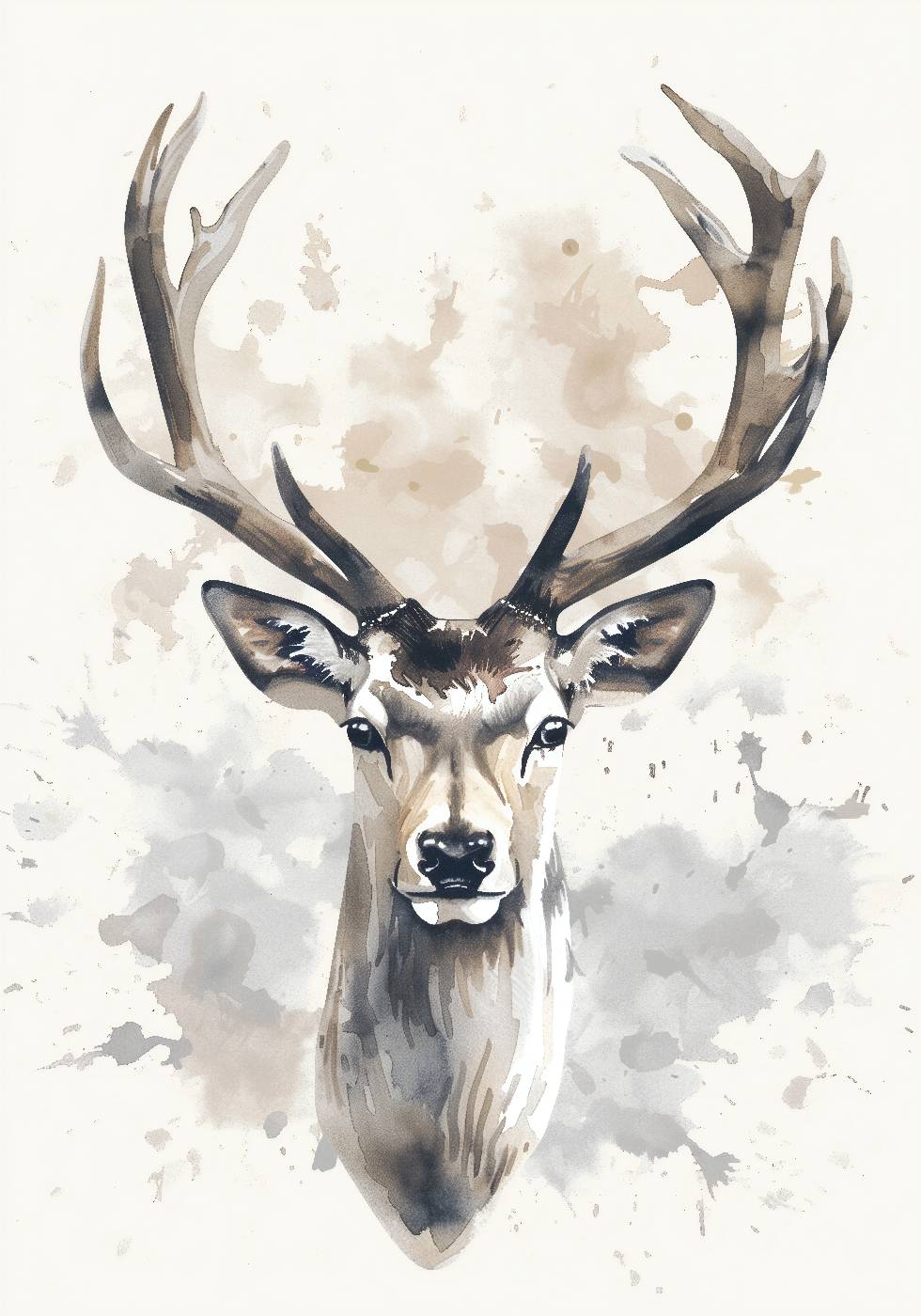 Watercolor Deer Plakat