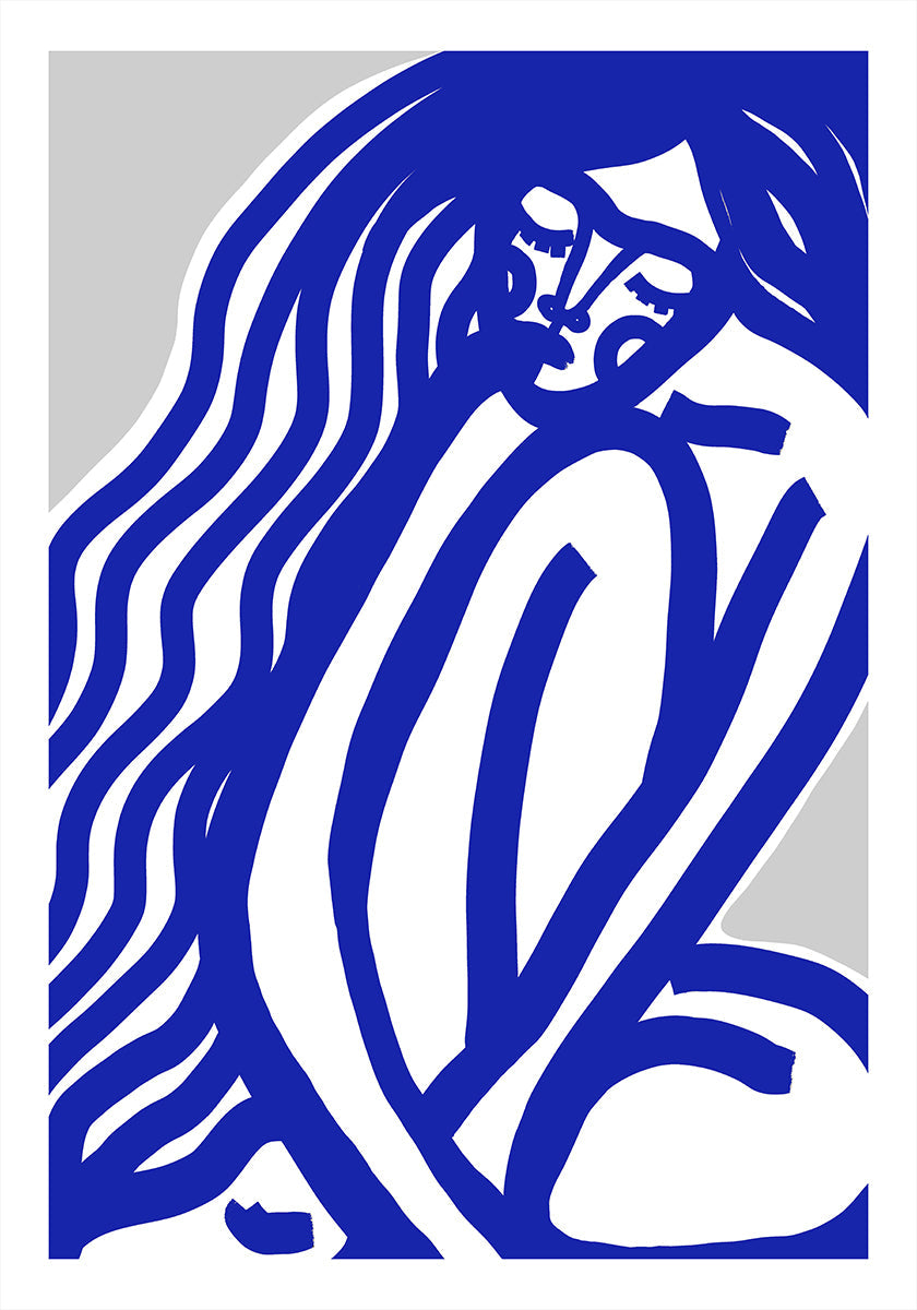 Blue Contours Plakat
