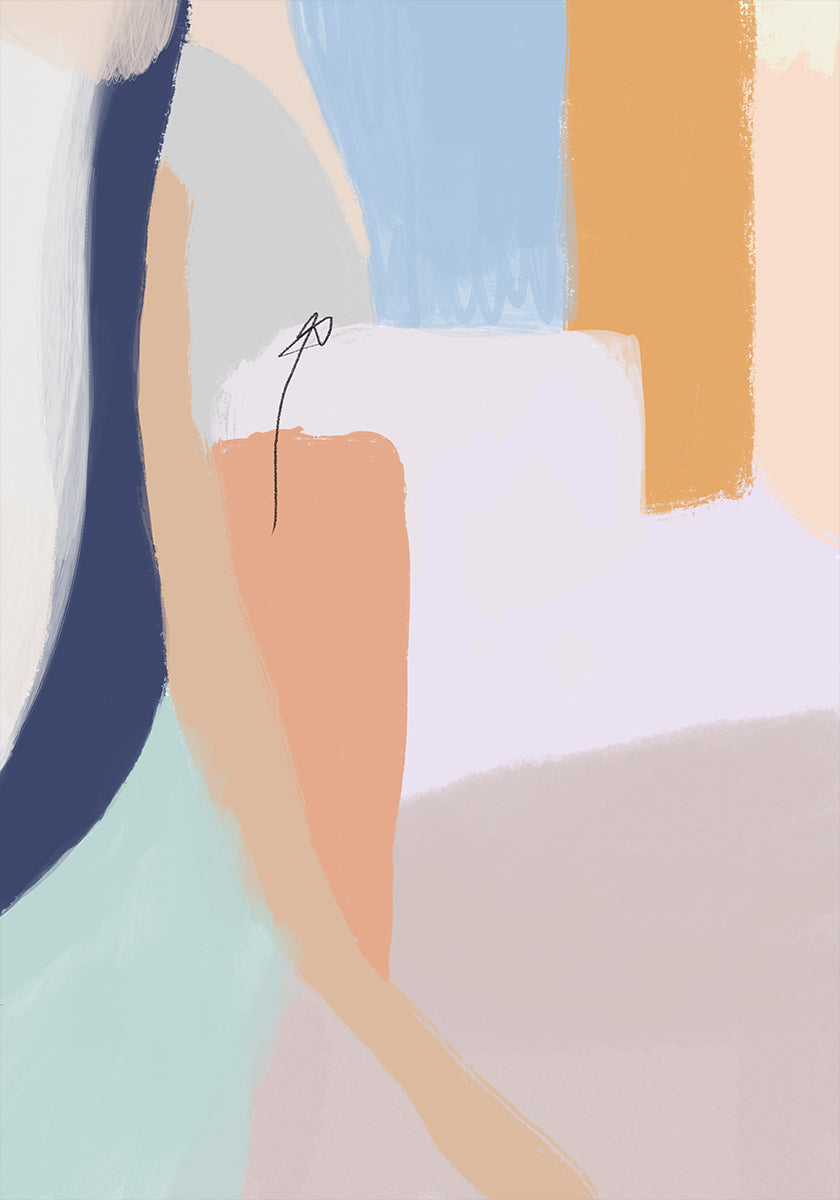 Soft Pastel Hues and Bold Brushstrokes Plakat