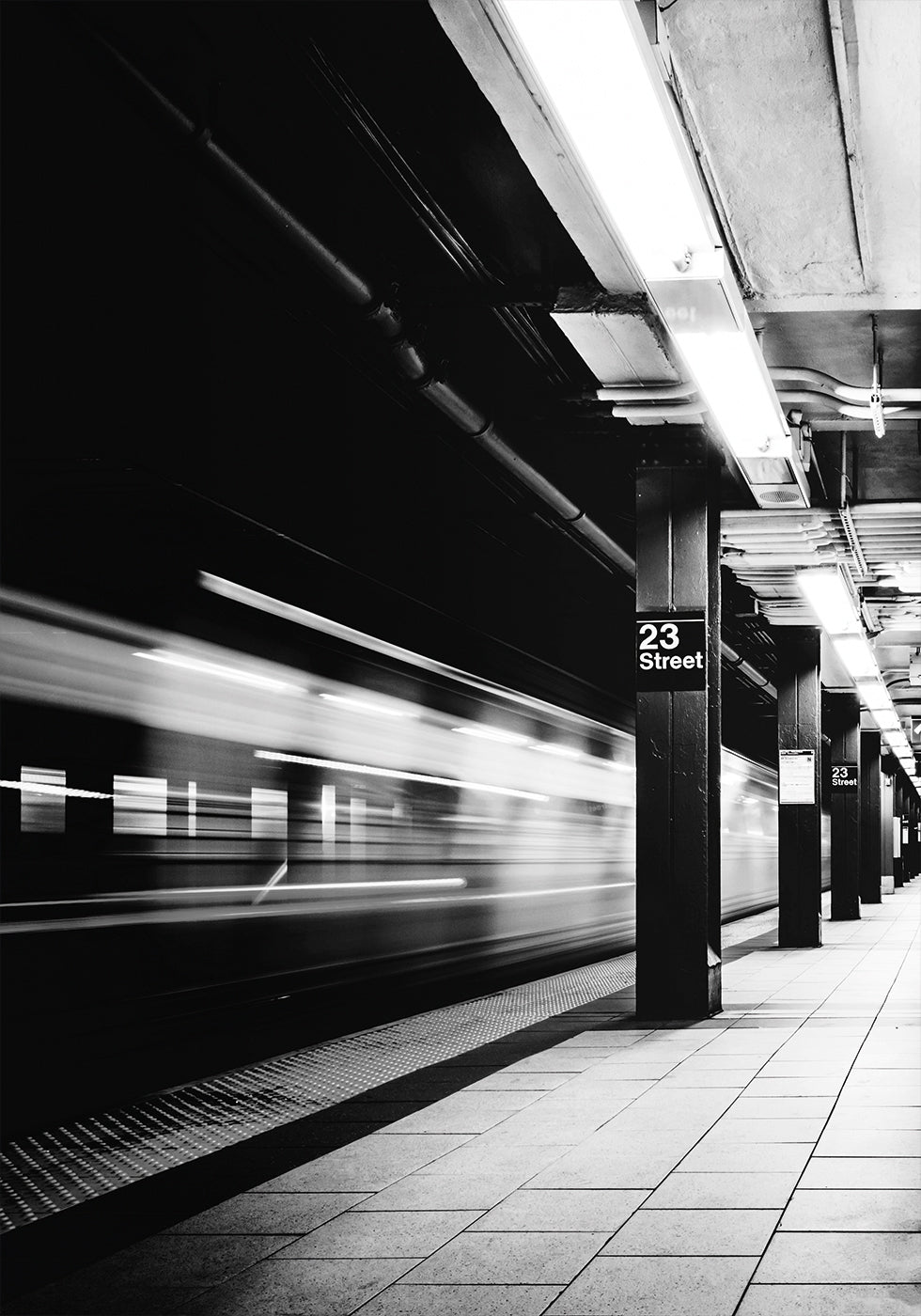 23 Street, New York (B&W) Plakat