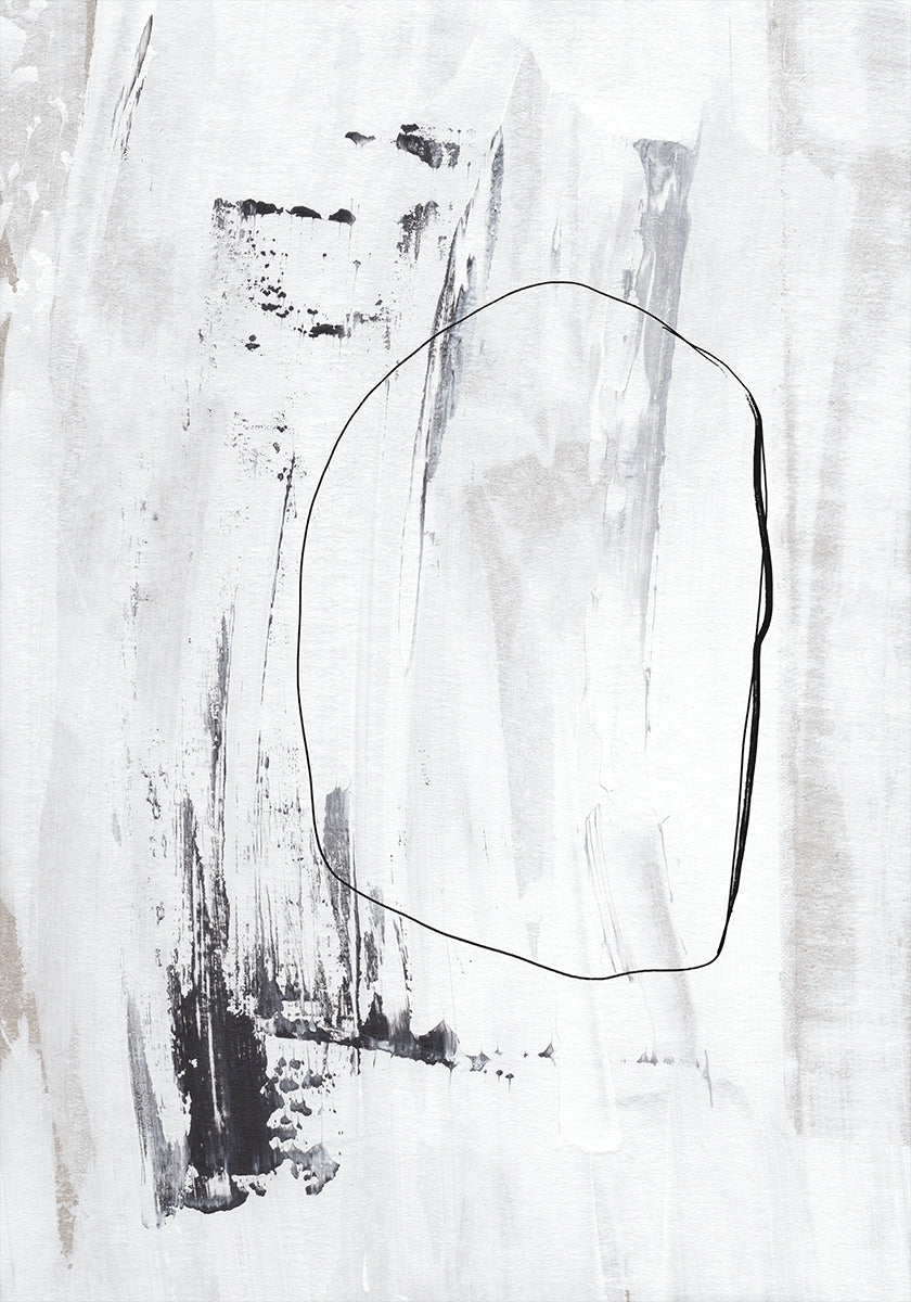 Black Strokes And A Delicate Outline Plakat