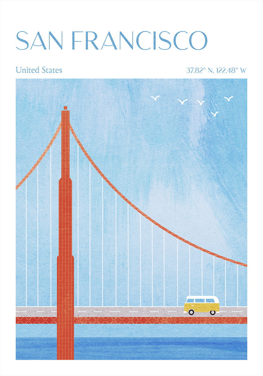 San Francisco, Golden Gate Bridge Plakat