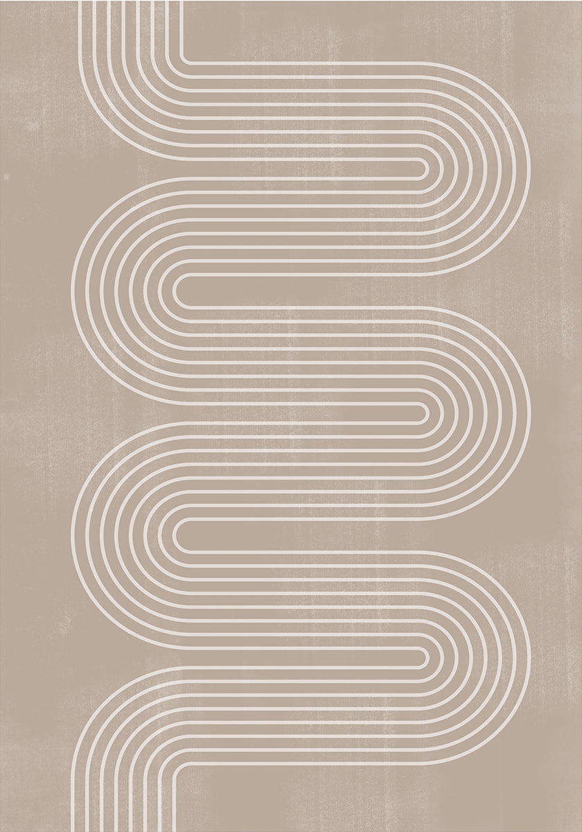 Curved Line Harmony Plakat