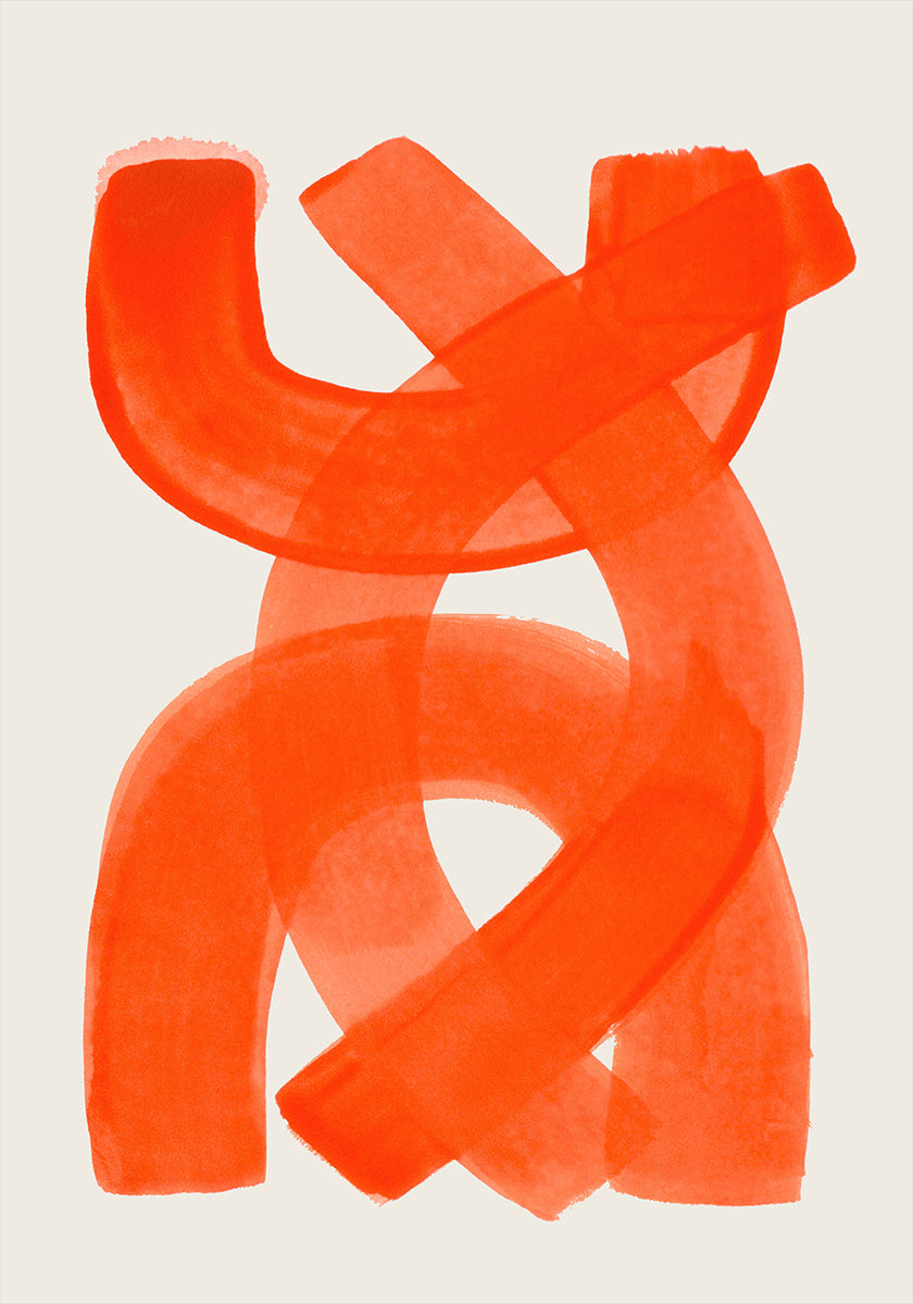 Orange Strokes Plakat