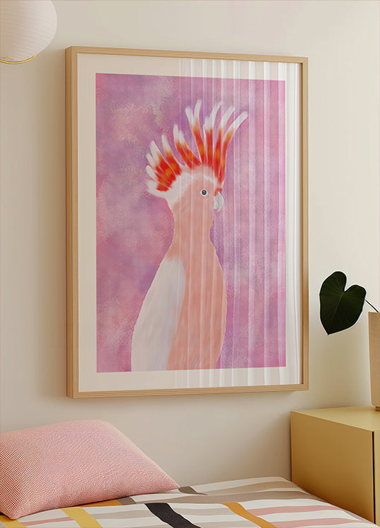 Pink Cocatoo Bird Plakat