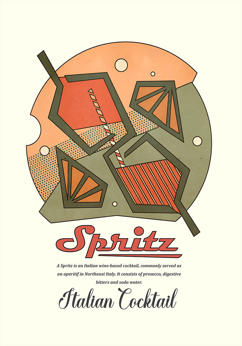 Geometrical spritz print Plakat