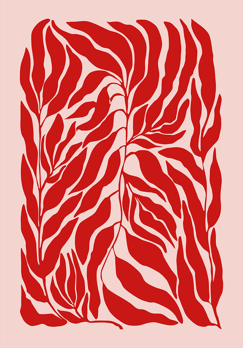 Red Leaf Harmony Plakat