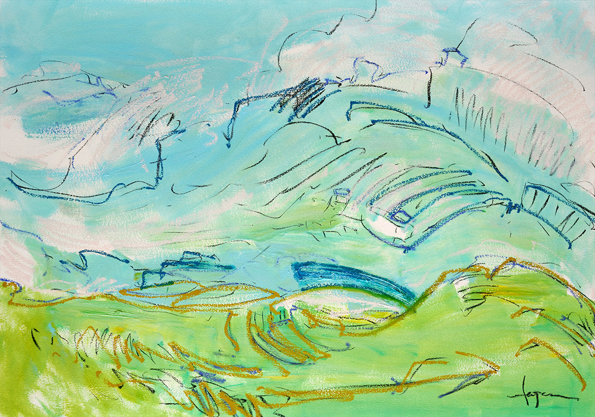 Whimsical Hillscape Plakat