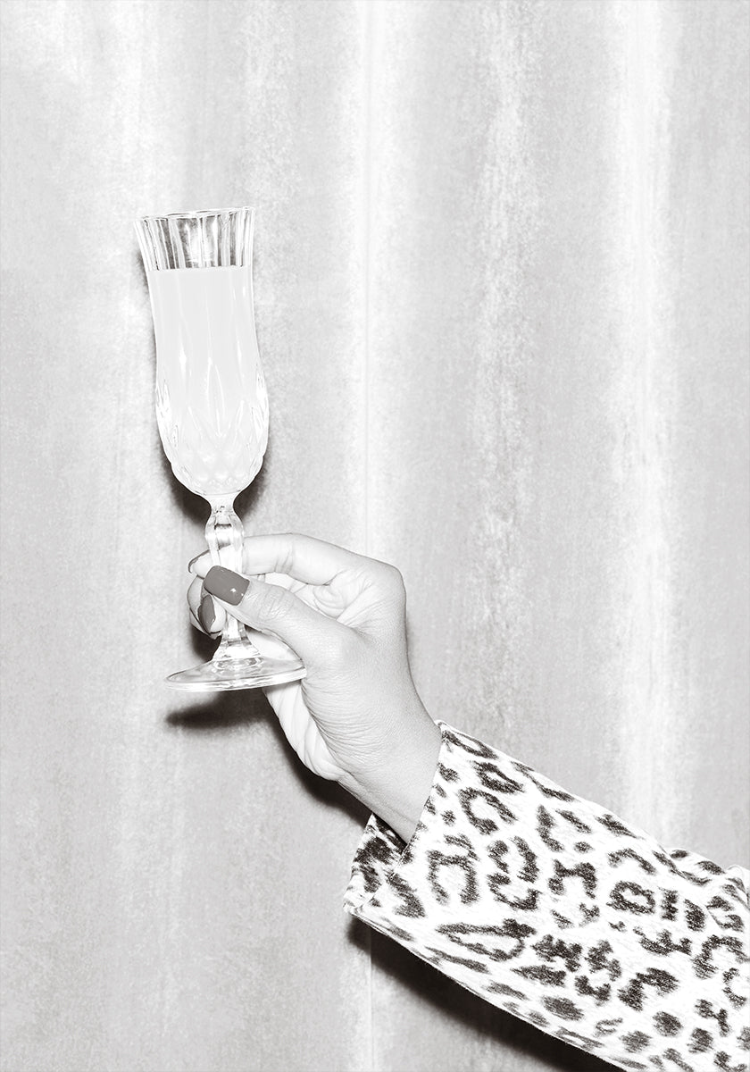 Hands Glass Black and White Plakat