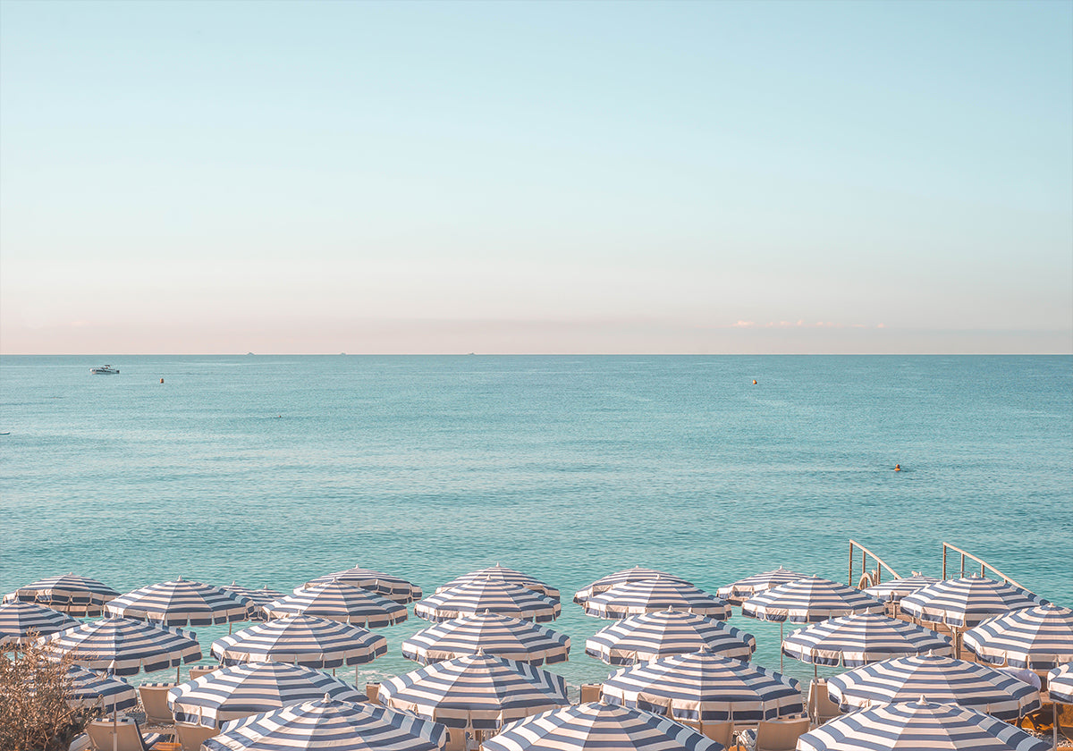 Riviera Beach Umbrellas Plakat