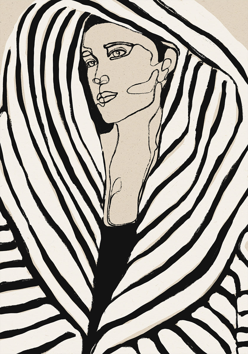 Striped Elegance Plakat