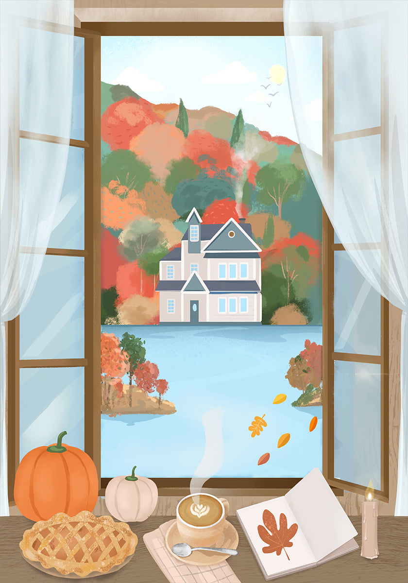 Autumn Cottage Plakat
