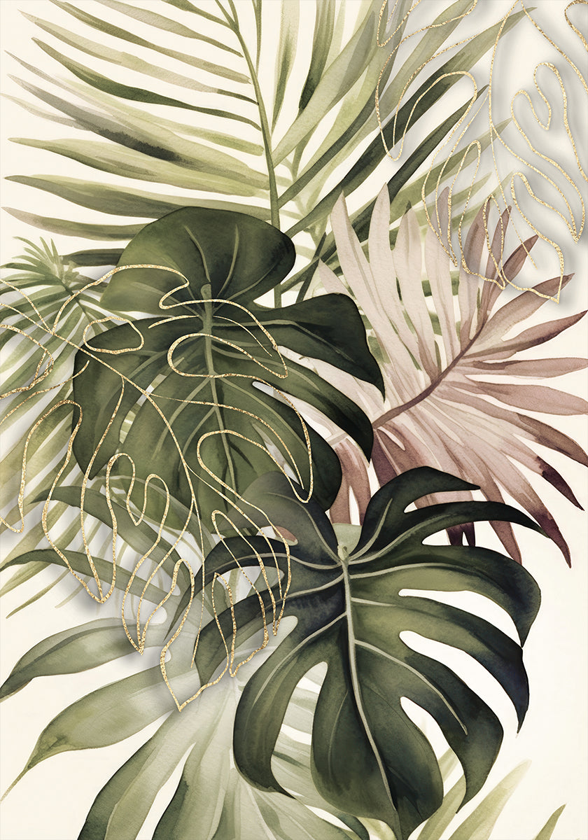 Boho Tropical Bouquet Plakat
