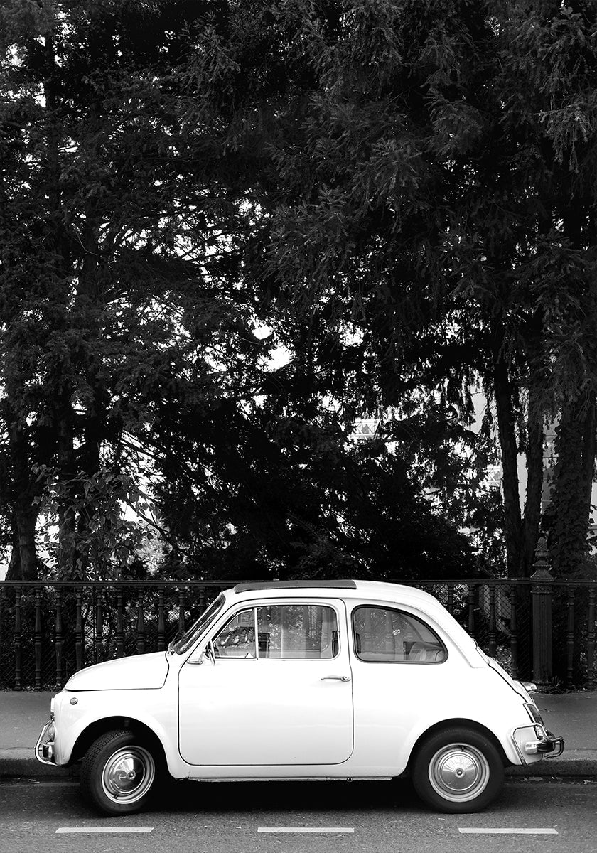 Mini Car B&w Plakat