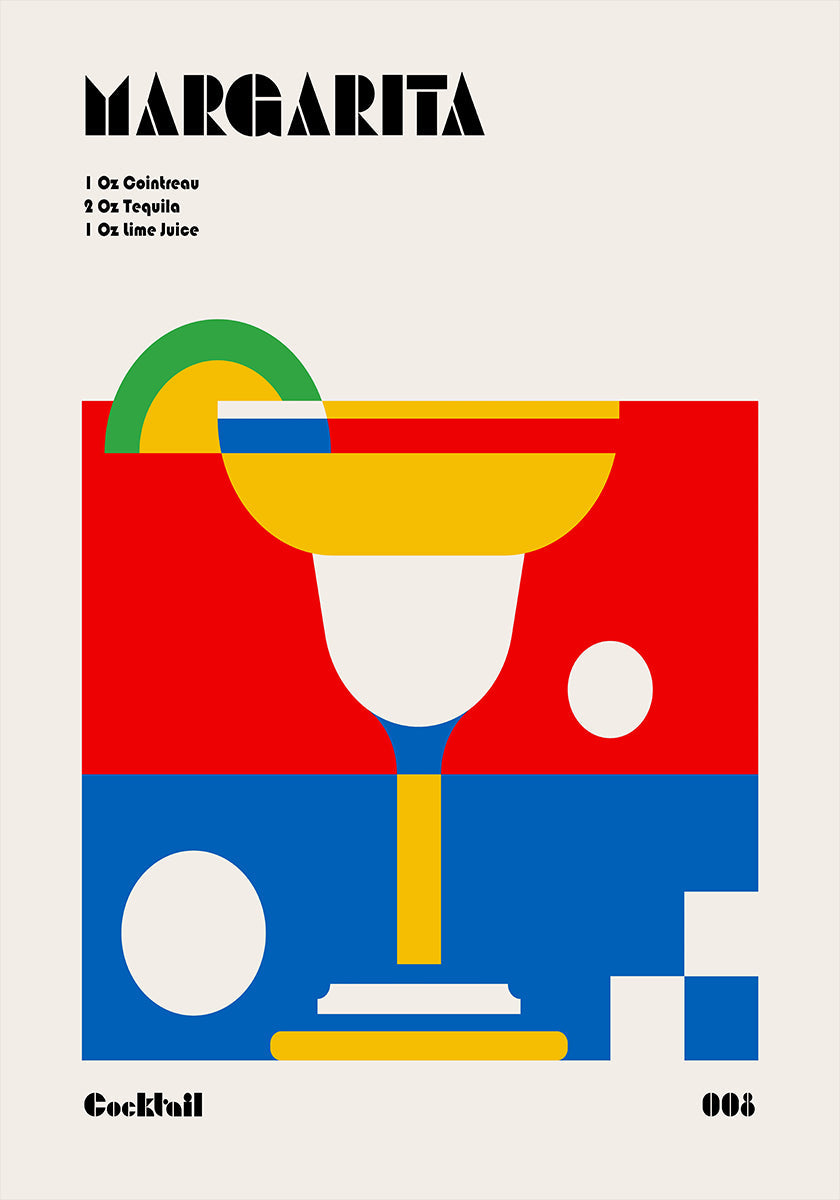Margarita Bauhaus Cocktail Plakat