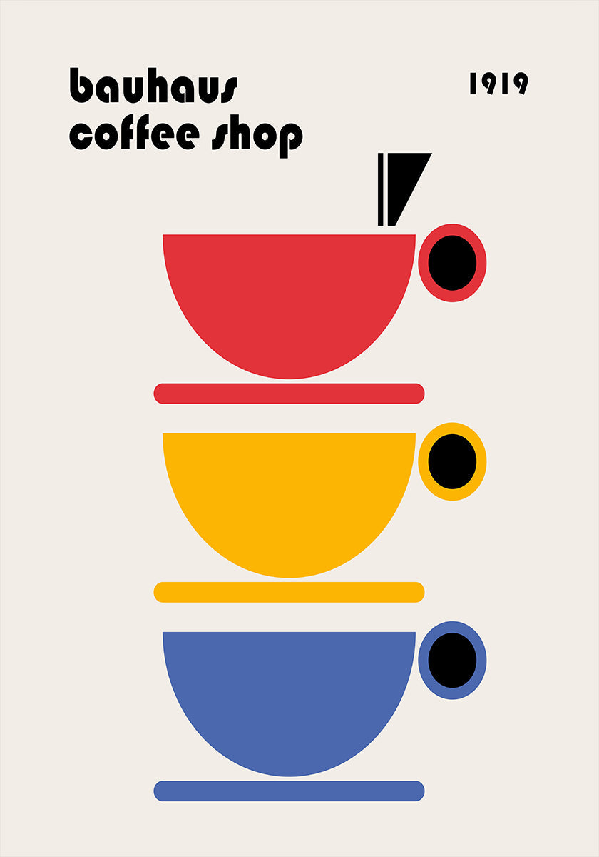 Bauhaus Coffee Minimalist Plakat
