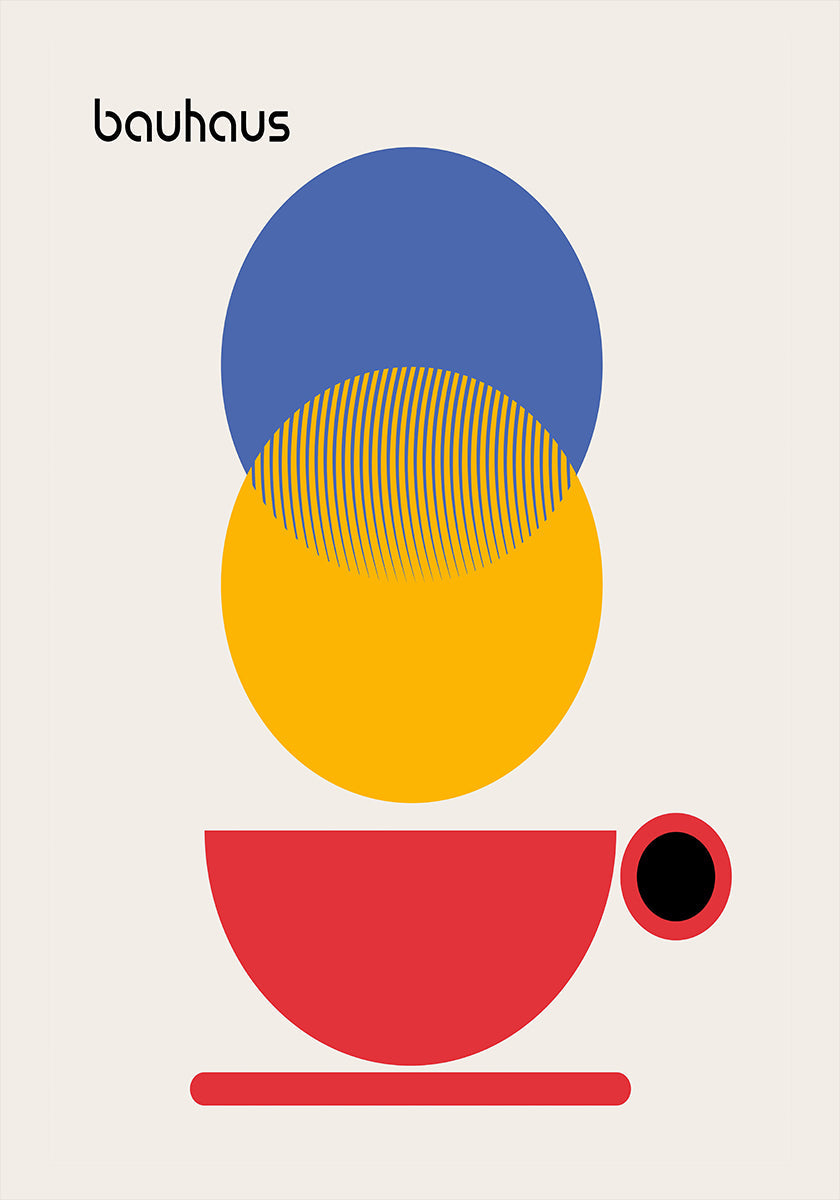 Bauhaus Coffee Abstract Plakat