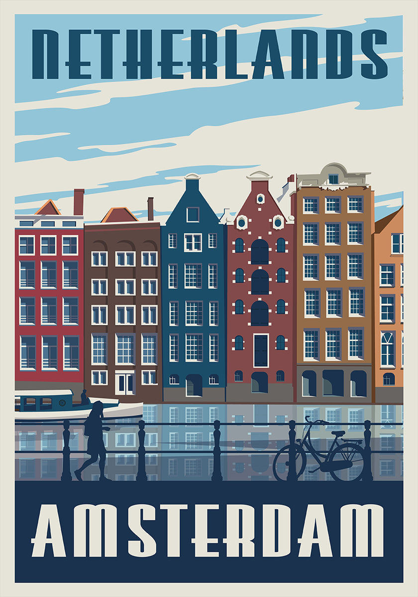 Amsterdam Travel Print Plakat