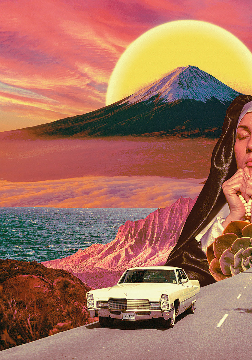 Retro Landscape Collage Plakat