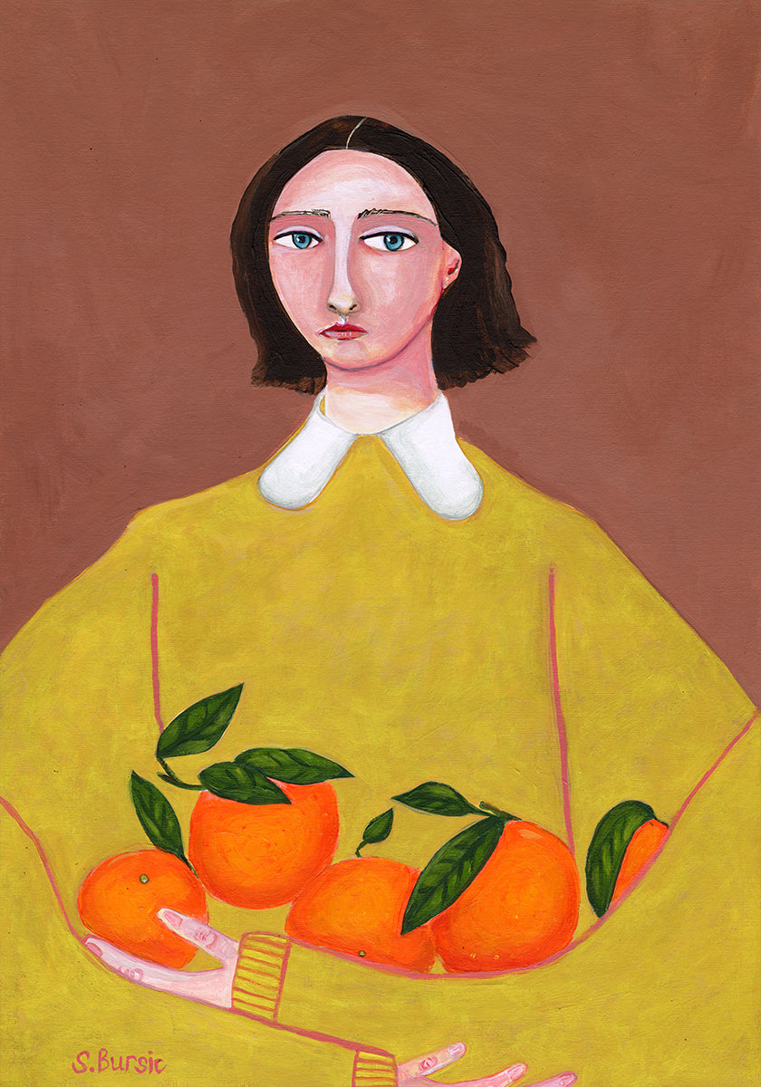 Lady with Oranges Plakat