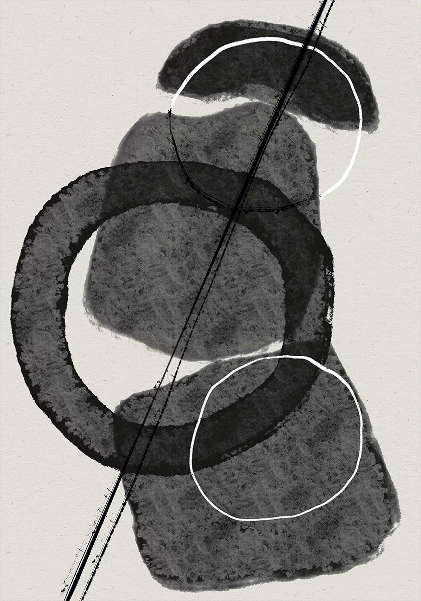Monochrome Circles Plakat