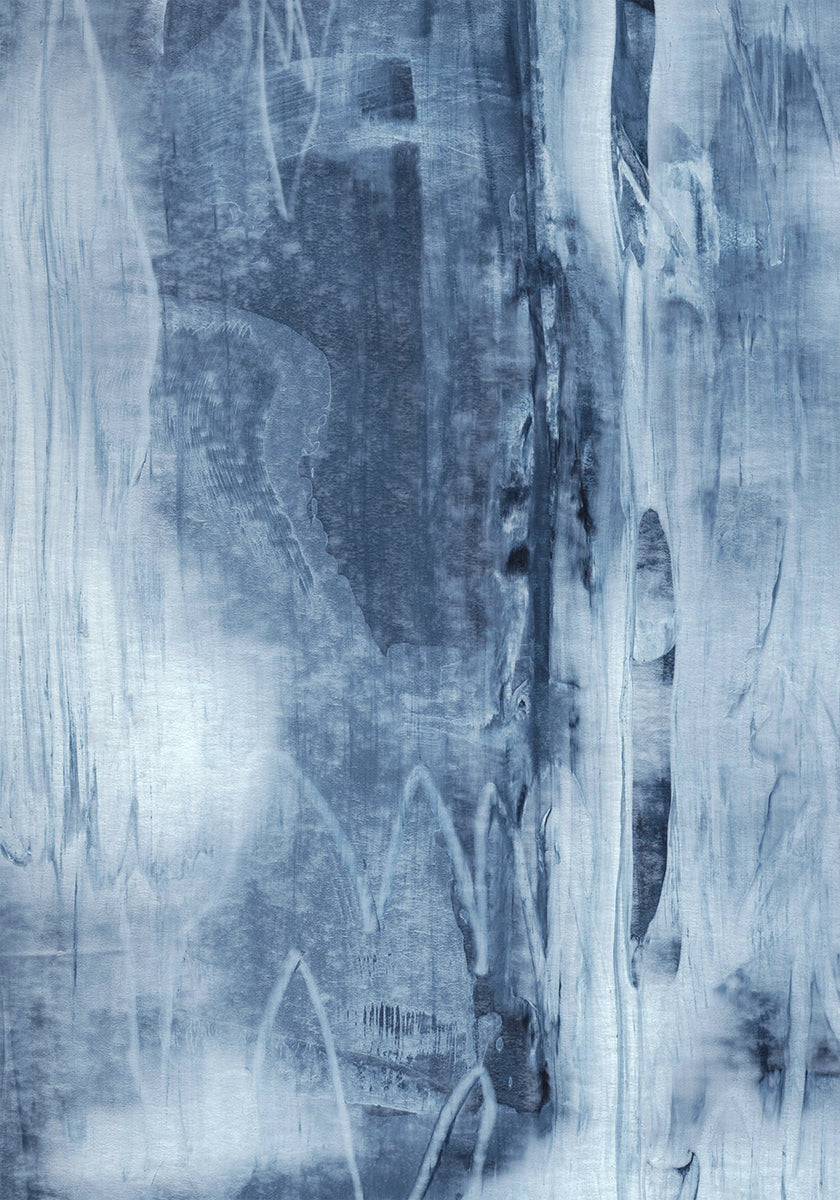 Blue Texture Flowing Vertical Lines Plakat