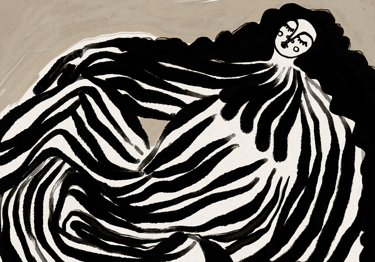 Monochrome Waves Plakat