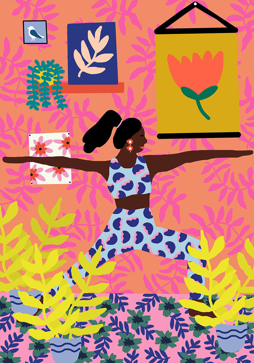 Yoga Warrior Position Plakat