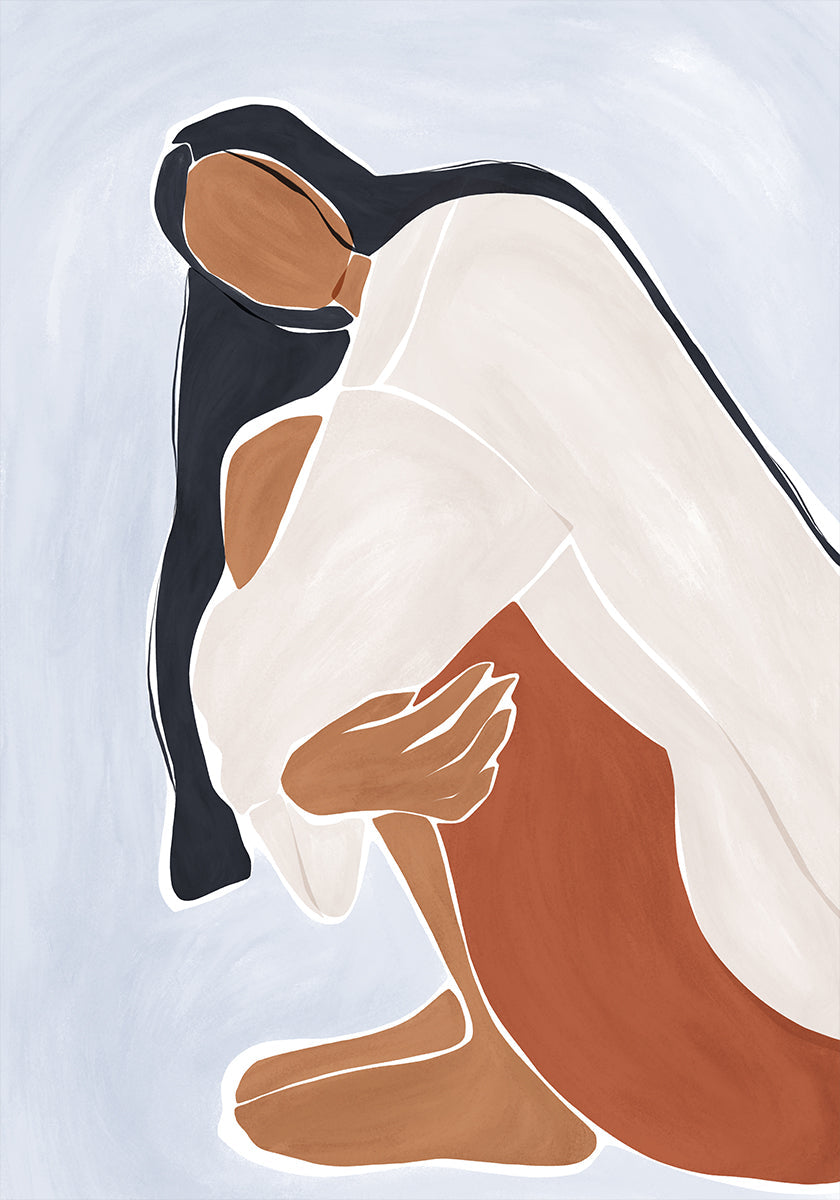 Woman Embracing Herself Print By Ivy Green Illustrations Plakat