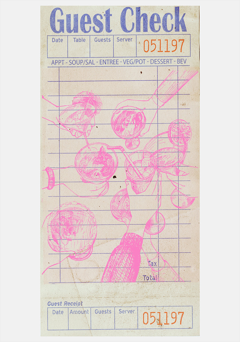 Cheers Guest Check Pink Plakat