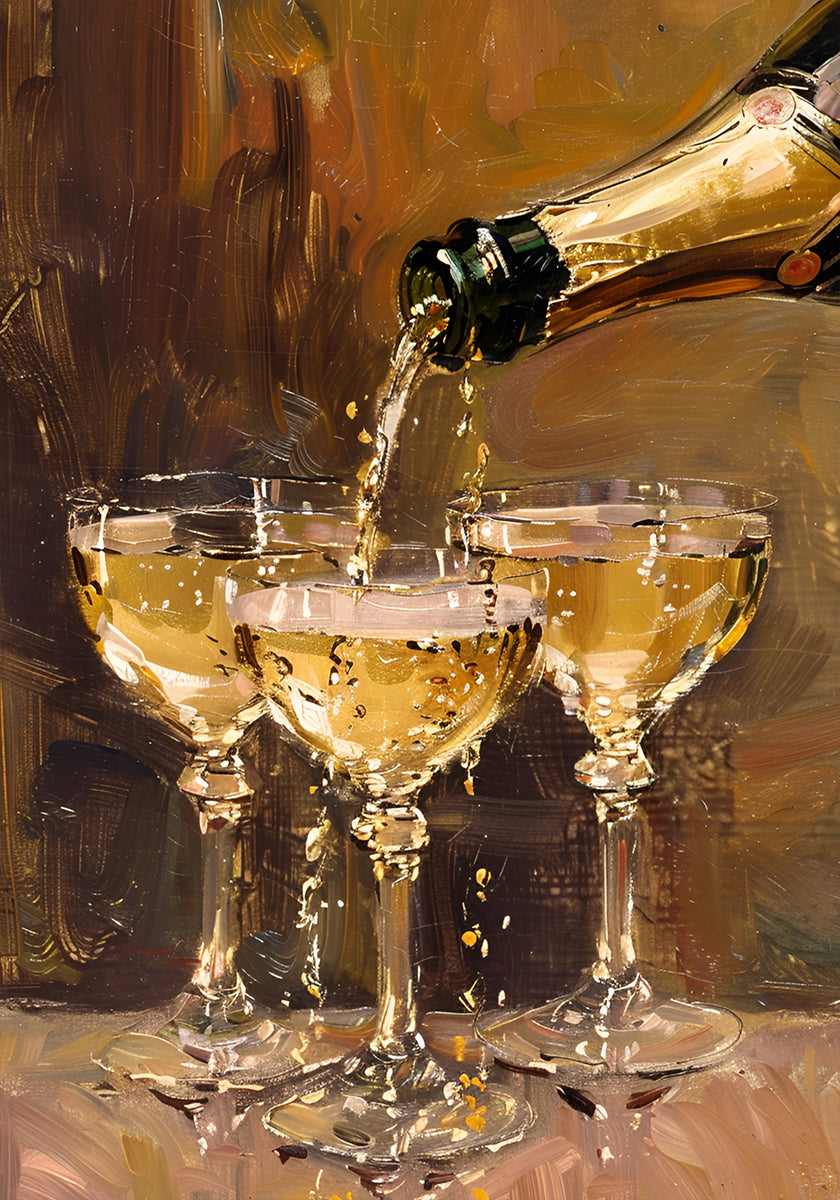 Vintage Champagne Plakat