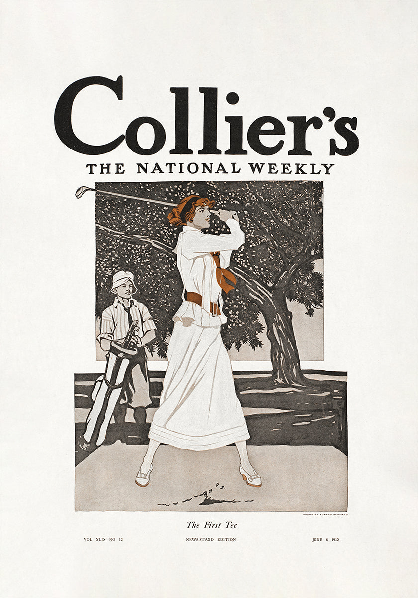 Collier&#039;s, the National Weekly, the First Tee (1912) Plakat
