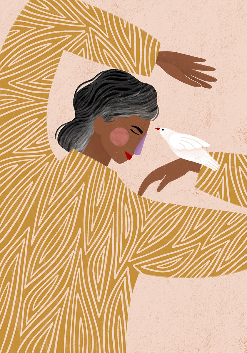 The Woman With a Bird Plakat