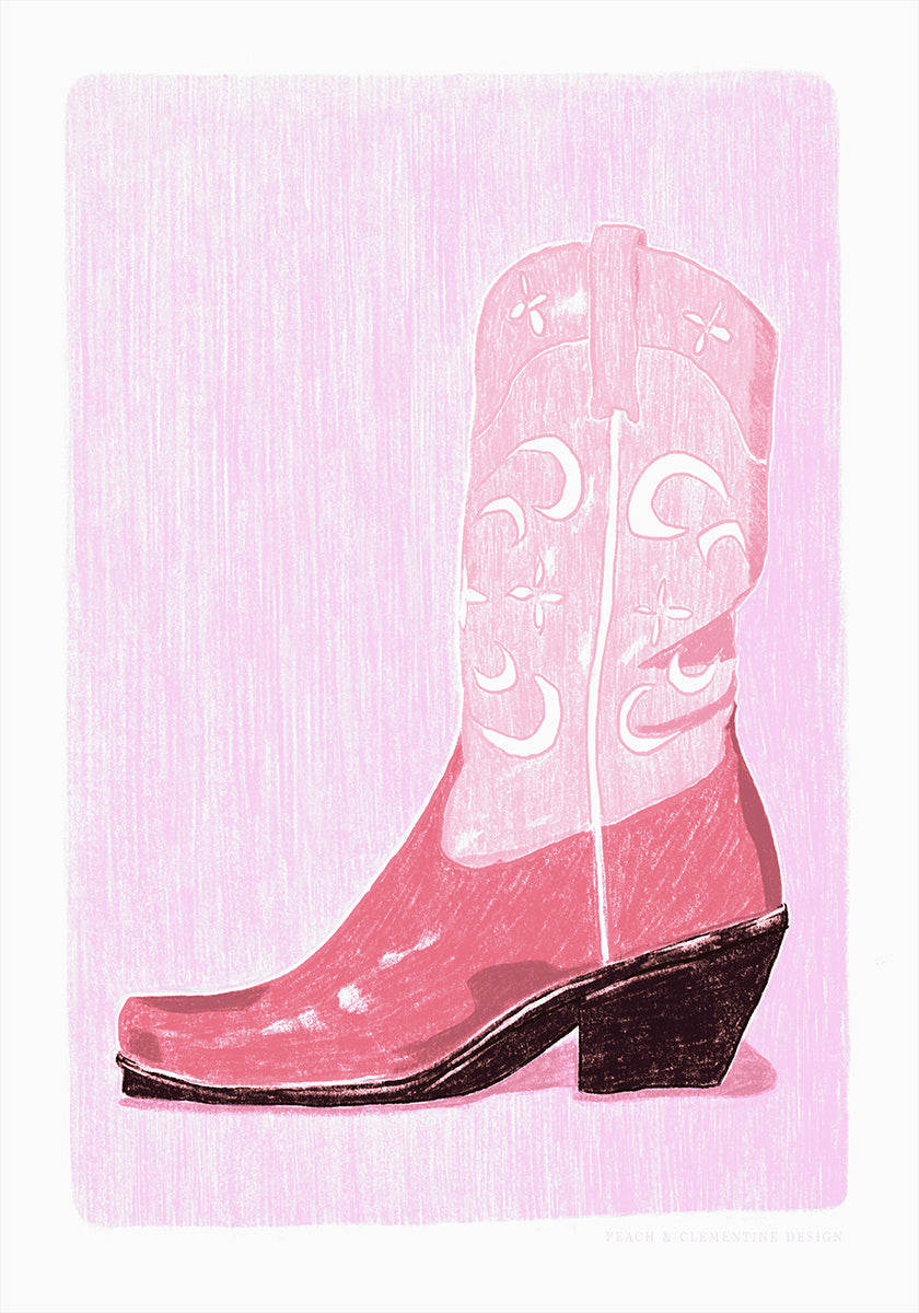 P&amp;c Cowgirlboot Plakat