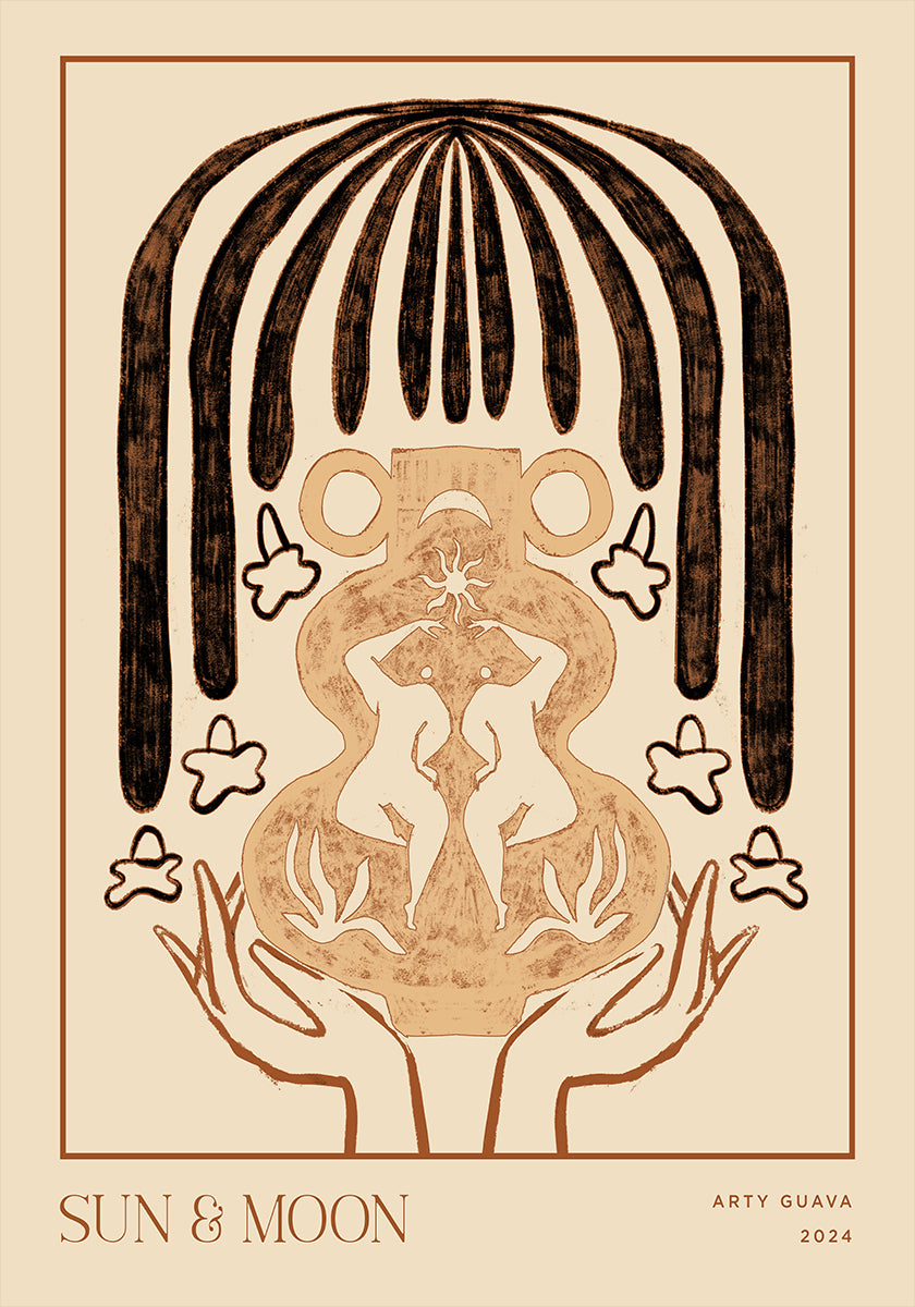 Vessel Collection : Sun &amp; Moon (LineArt) Plakat