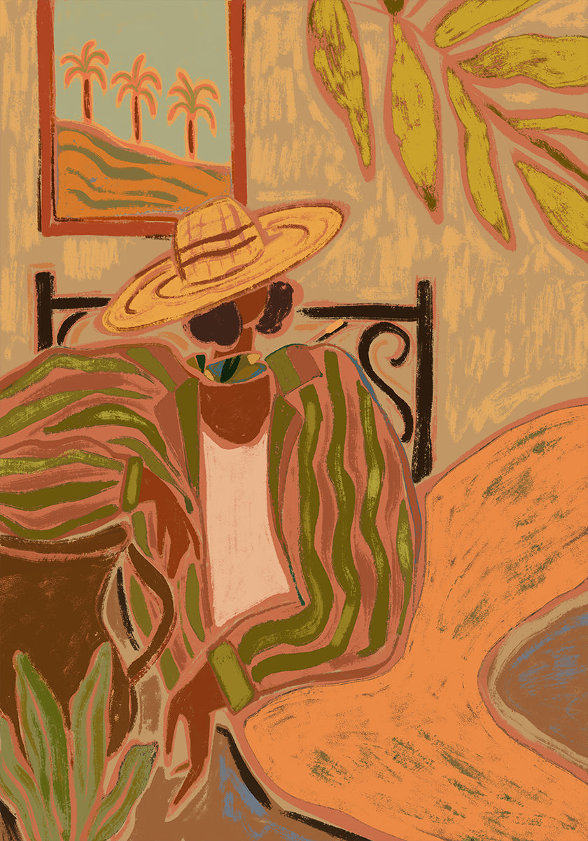 Lady in Stripe Plakat