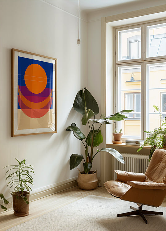 Geometric Sunset Plakat