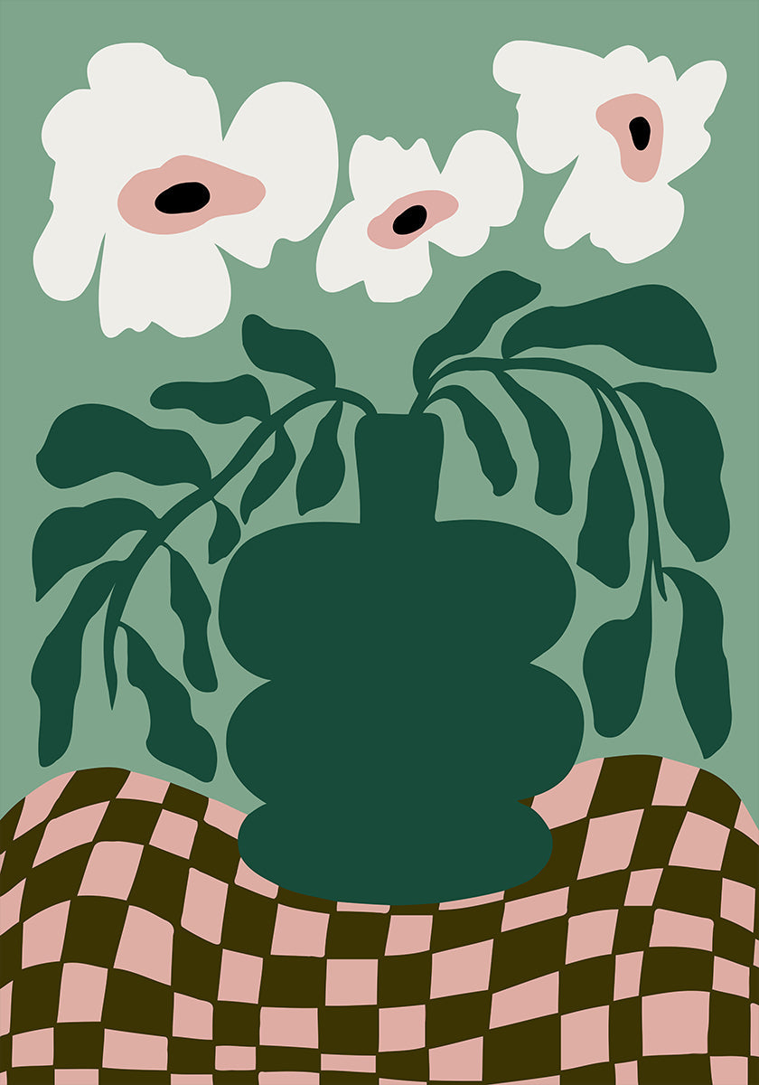Bold Blossom Pottery Plakat