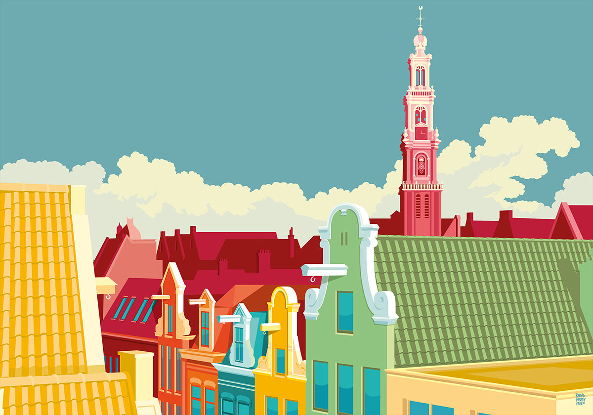 Amsterdam Jordaan Westerkerk Plakat