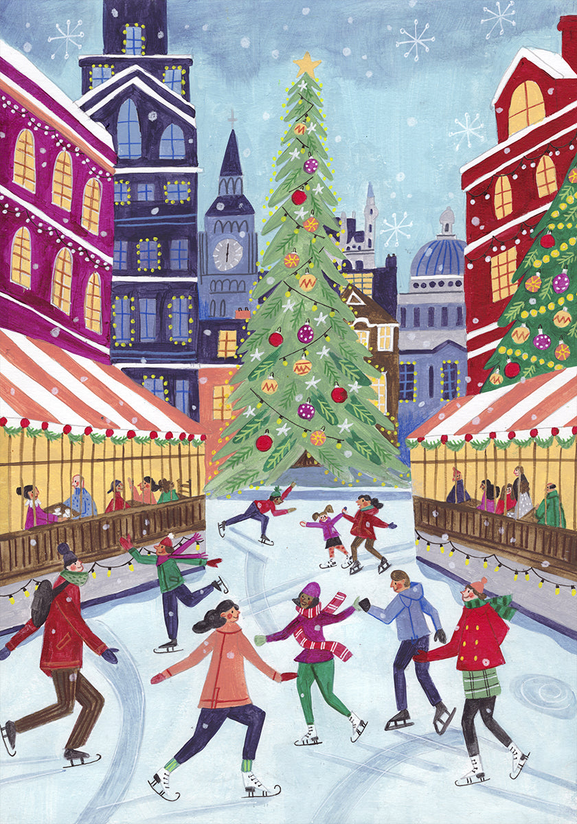 Skating in London Plakat