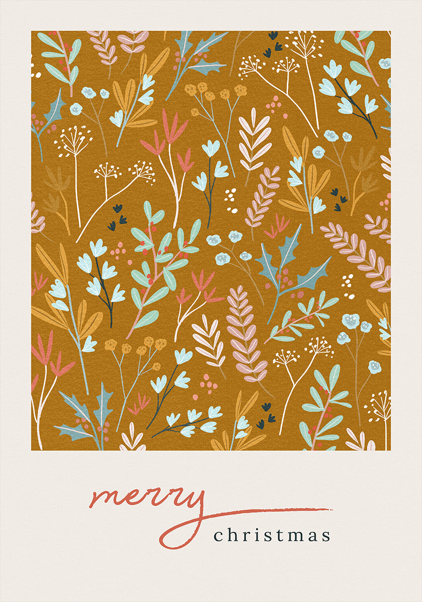 Merry Christmas Bronze Plakat