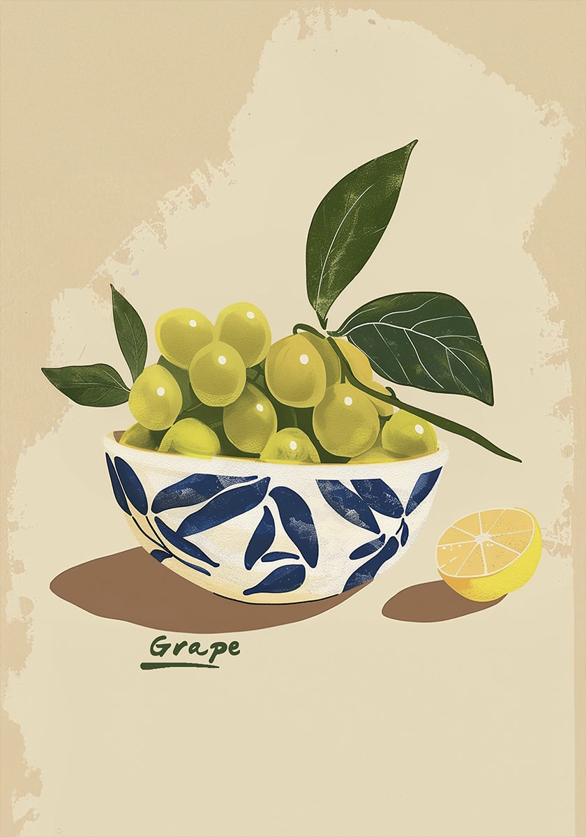 Bowl of Grapes Plakat