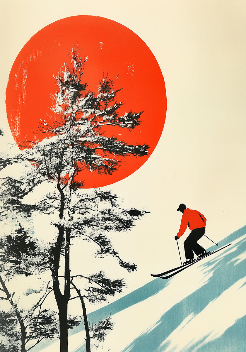 Skiing In Japan Plakat