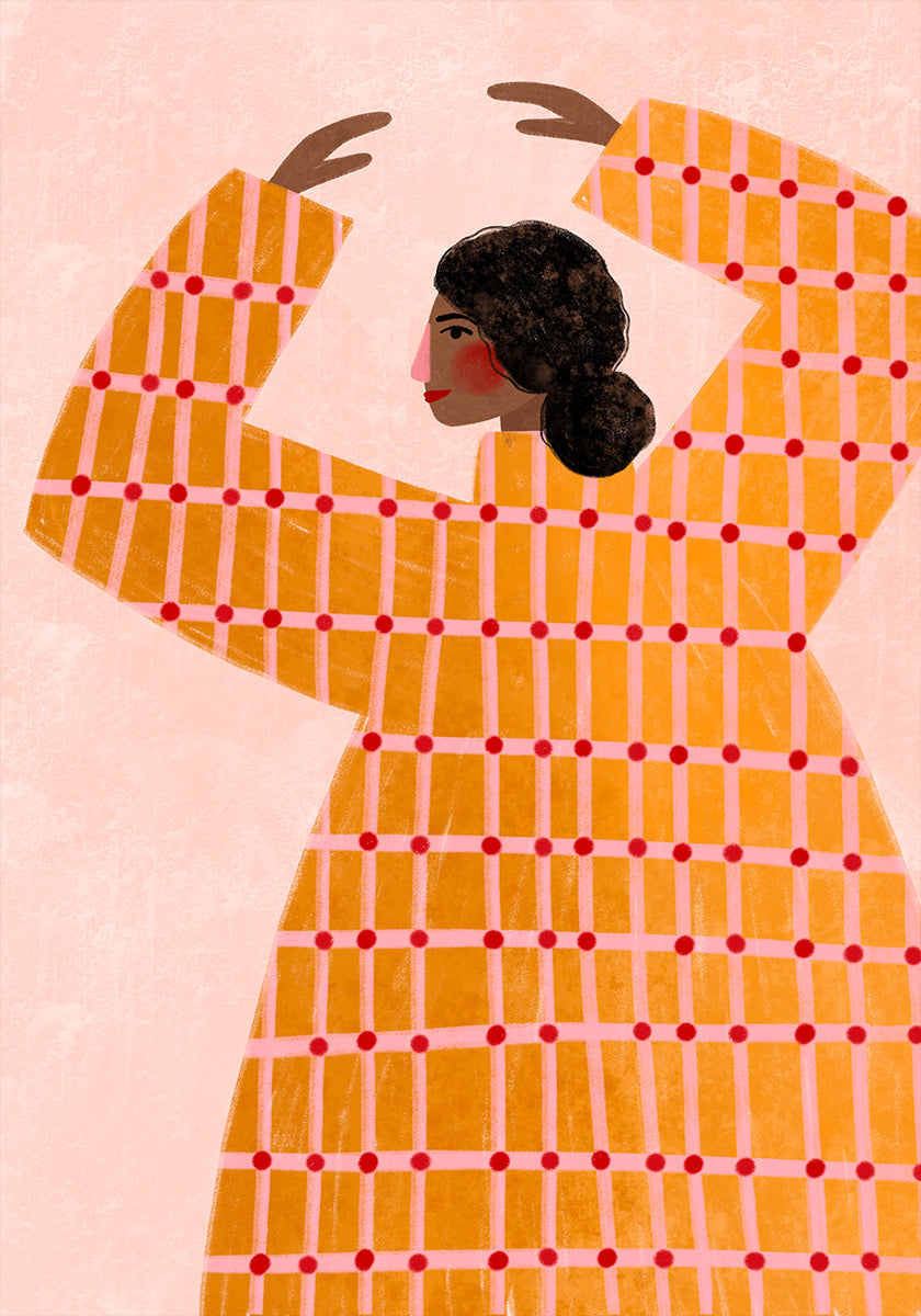 The Woman With the Checked Dress Plakat