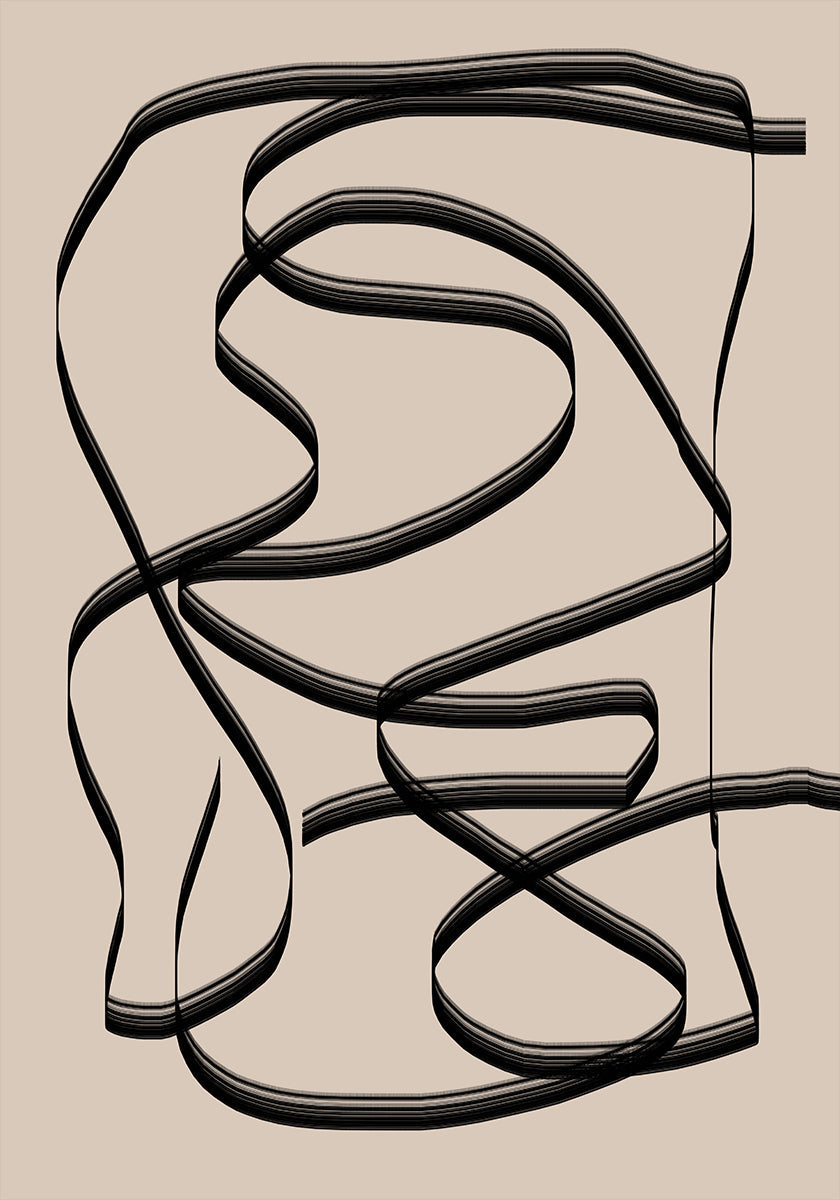 Flowing Lines Maze Plakat