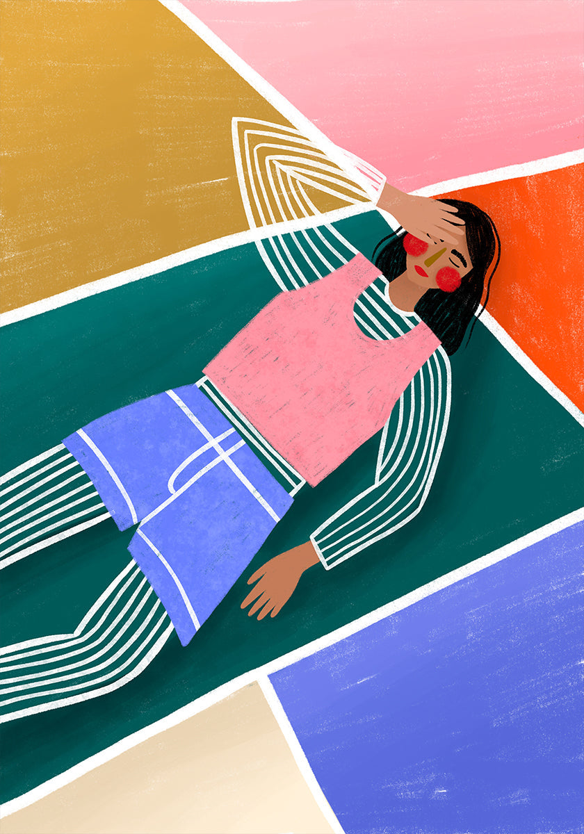 Vibrant Lady Resting Plakat