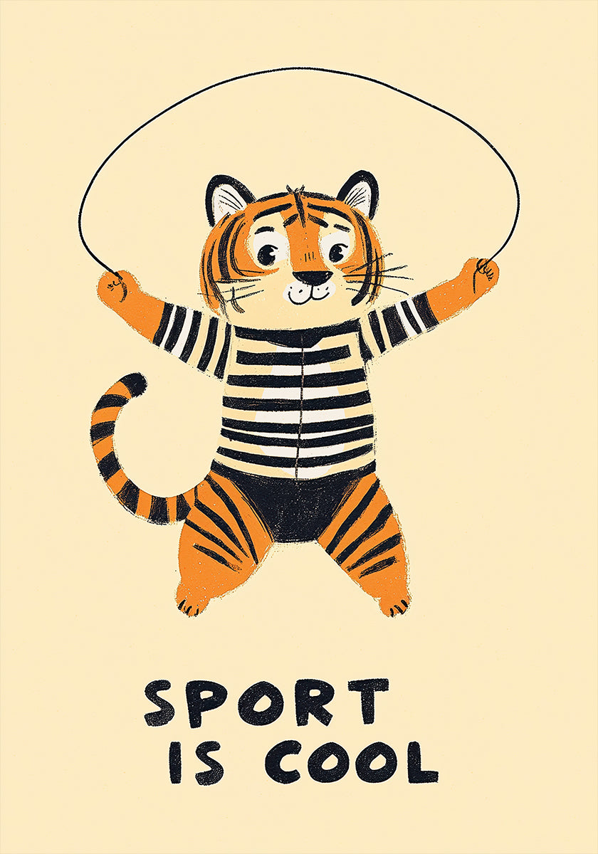 Jumping Tiger Fun Plakat
