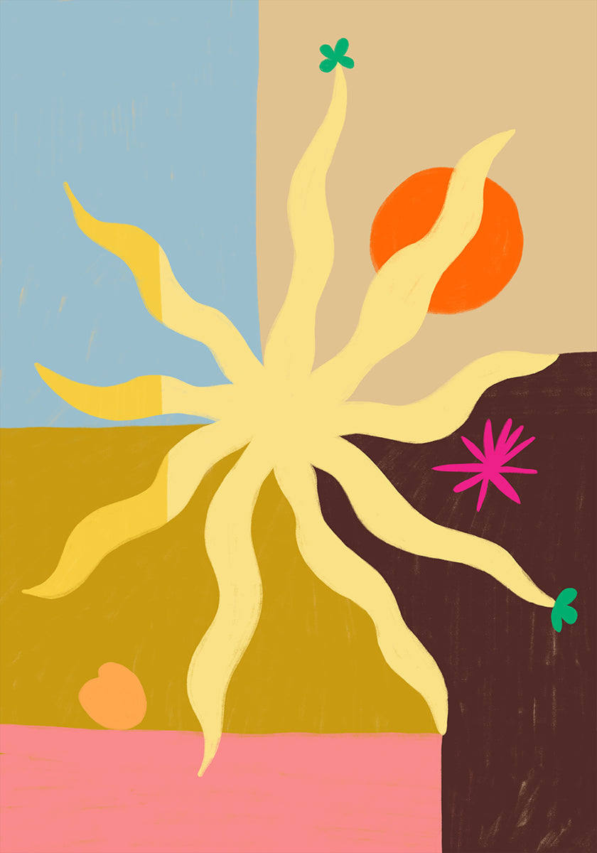 Sun, Fruit and Flower Plakat