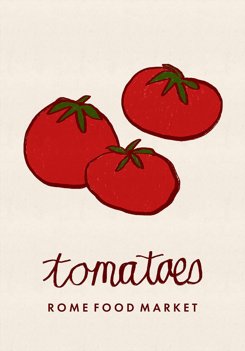 Food Art - Tomatoes Rome Food Market Plakat