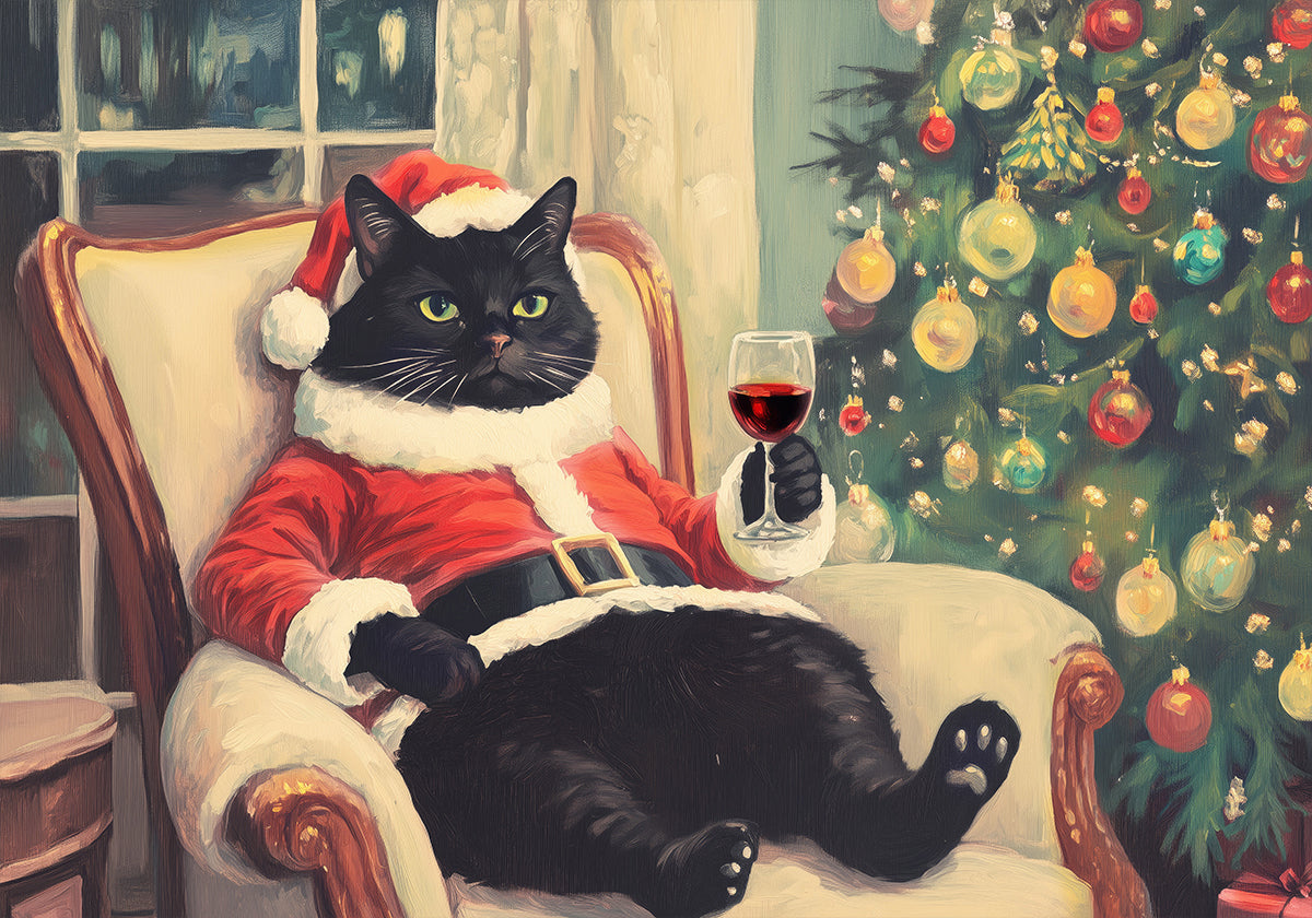 Christmas Chilling Cat Plakat